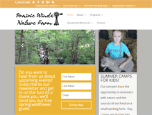 Tablet Screenshot of prairiewindsnaturefarm.com